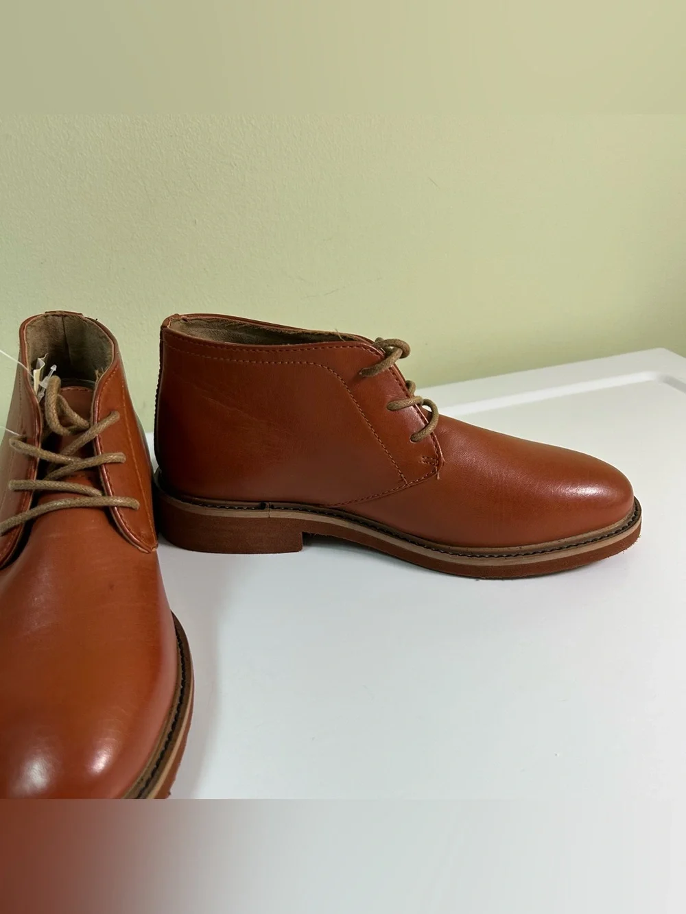 Deer Stags Boys Ballard Chukka Dress Boots Boys Size 2M Brown Ankle NEW Lace Up